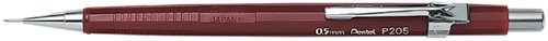 Potloodstiftenhouder 0,5mm Pentel P205 rood