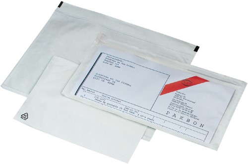 Paklijstenvelop 240x110mm blanco pk/250