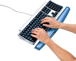 Polssteun toetsenbord Fellowes transparant blauw