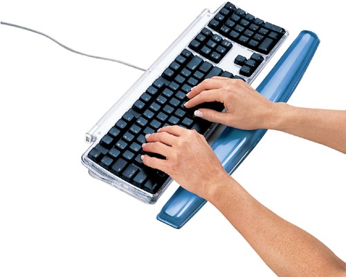 Polssteun toetsenbord Fellowes transparant blauw