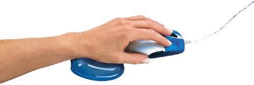 Polssteun voor muis Fellowes gel transparant blauw
