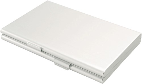 Visitekaartdoosje Duo aluminium 