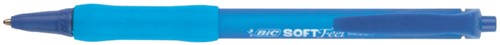 Balpen Bic soft feel clic blauw M