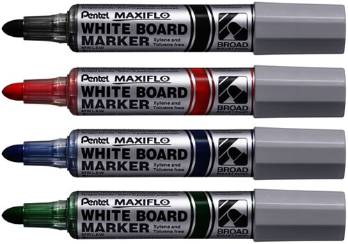 Viltstift Pentel Maxiflo MWL5M whiteboard blauw-2