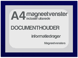 Magneetvenster TNP A4 incl. uitsnede blauw pk/5