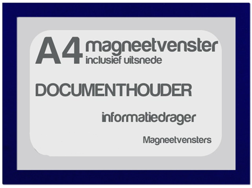 Magneetvenster TNP A4 incl. uitsnede blauw pk/5