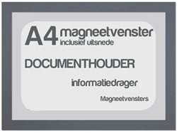 Magneetvenster TNP A4 incl. uitsnede grijs pk/5