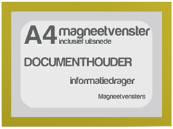 Magneetvenster TNP A4 incl. uitsnede geel pk/5