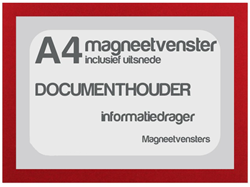 Magneetvenster TNP A4 incl. uitsnede rood pk/5