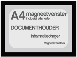 Magneetvenster TNP A4 incl. uitsnede zwart pk/5