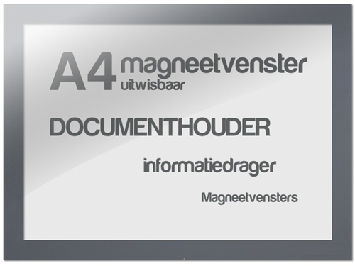 Magneetvenster TNP A4 uitwisbaar grijs pk/5