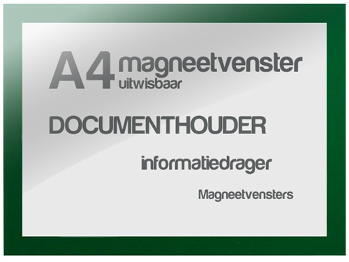 Magneetvenster TNP A4 uitwisbaar groen pk/5