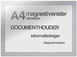 Magneetvenster TNP A4 uitwisbaar zilvergrijs pk/5