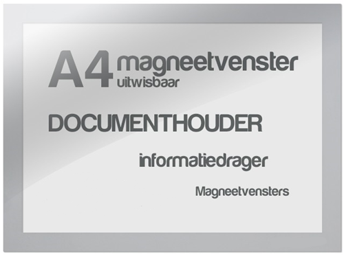 Magneetvenster TNP A4 uitwisbaar zilvergrijs pk/5