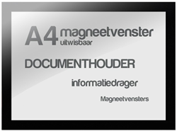 Magneetvenster TNP A4 uitwisbaar zwart pk/5