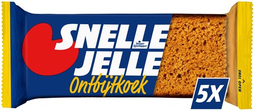 Snelle Jelle ontbijtkoek 65gram 8x 5stuks