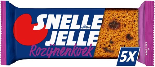 Snelle Jelle kruidkoek rozijn 70gram 8x 5stuks