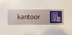 Deurplaatje zelfklevend 44x165mm - kantoor 