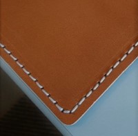 Onderlegger 45x65cm in plantaardig gelooid rundleder, cognac
