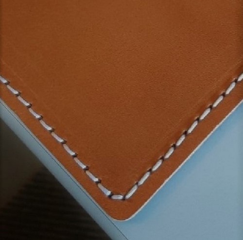 Onderlegger 45x65cm in plantaardig gelooid rundleder, cognac