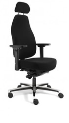 Bureaustoel Therapod X  - met hoofdsteun - stof Mriage 651 zwart-2