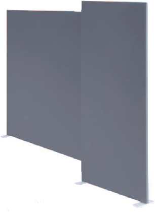 Akoestisch paneel vrijstaand / eindpaneel 180cm hoog div. breedtematen