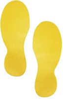 Vloermarkering voet Durable 90 x 240 x 0,7 mm geel pak/5