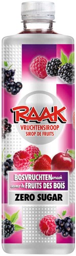 Siroop Raak zero bosvruchten 750ml