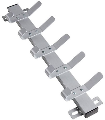 Kapstok wand Budget, 5 haken - 50cm - Aluminium