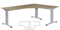 Bureau Huislijn Basic Cad/Cam 200x80/160x80cm Rechts, hoogte instelbaar 62-86cm - Eiken Robson