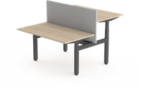 Bureau Huislijn FlexFrame duo-bureau elektrisch verstelbaar - hoogte instelbaar 65 - 130cm, incl. memory funtie, leverbaar in diverse maten en uitvoeringen-3