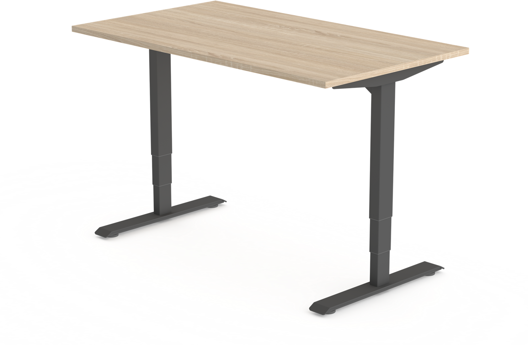 Master diploma bellen Centrum Bureau Huislijn FlexFrame enkel bureau elektrisch verstelbaar - hoogte  instelbaar 65 - 130cm, leverbaar in diverse maten en uitvoeringen - 160 x  80 - Toscaans noten bij Dekas