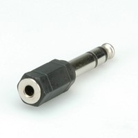 Adapter audio 6,35mm naar 3,5mm zwart