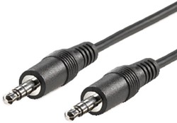 Kabel audio 3,5mm male/male  5 meter zwart