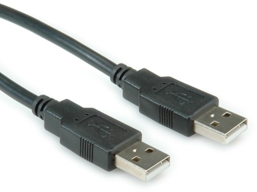 Kabel USB 2.0 A-A  1,8 meter zwart