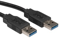 Kabel USB 3.0 A-A  1,8 meter zwart-2