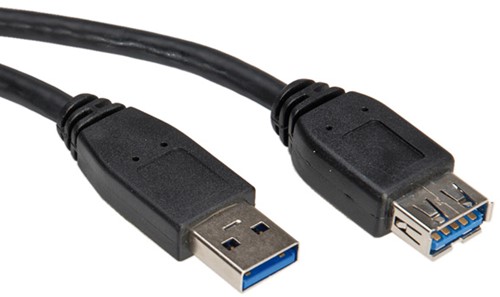 Kabel USB 3.0 A-A verleng  1,8 meter zwart-2