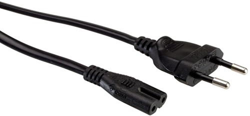 Kabel stroom C7 1,8 meter zwart
