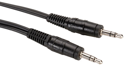 Kabel audio 3,5mm male/male  2 meter zwart-2