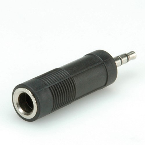 Adapter audio 3,5mm naar 6,35mm zwart