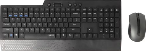 Toetsenbord + muis Rapoo "8200T" multimodus draadloze desktop combo set Zwart-2