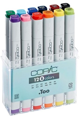 Viltstift Copic Profi Marker Basiskleuren set/12