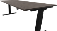 Bureau Crew T 180x80cm, T-poten elektrisch hoogte verstelbaar 65-130cm, frame zwart (SS), blad 25mm Piment Essen (PE), bediening met geheugen, (excl. eventuele verzendkosten)-2