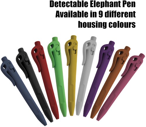 Tufftip pen Elephant met clip, oranje behuizing, blauwe inkt