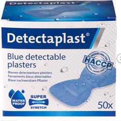 Elastische blauwe textielpleister Detectaplast 68x38mm ds/50
