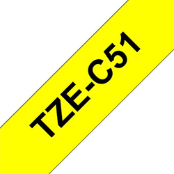 Brothertape TZE-C51 24mm zwart op geel
