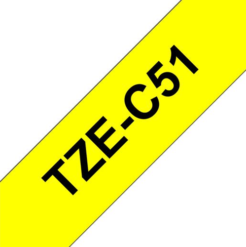 Brothertape TZE-C51 24mm zwart op geel
