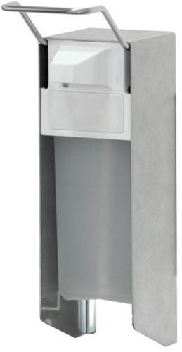 Zeepdispenser alu. 1000ml met korte beugel