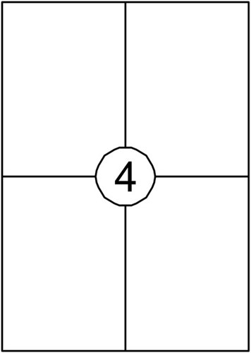 Etiket A4 105x148mm Rillstab ds/4000