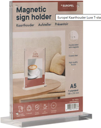 Europel Kaarthouder Luxe T-Standaard A5 Staand Acryl